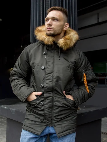 Куртка Аляска HUSKY DENALI Beluga/Orange | Nord Denali