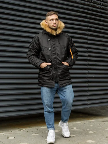 Куртка Аляска HUSKY DENALI Black/Orange | Nord Denali