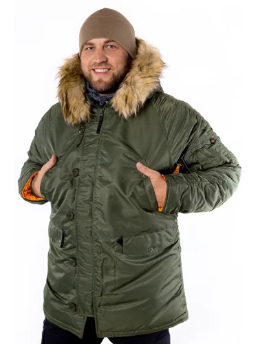 Куртка Аляска HUSKY DENALI Rifle Green/Orange | Nord Denali