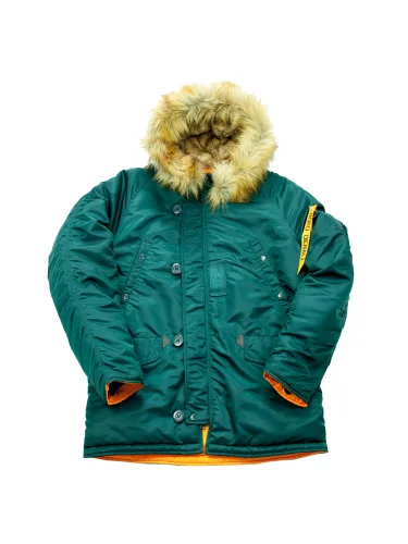 Куртка Аляска Husky короткая Dark Petrol/orange | Nord Denali