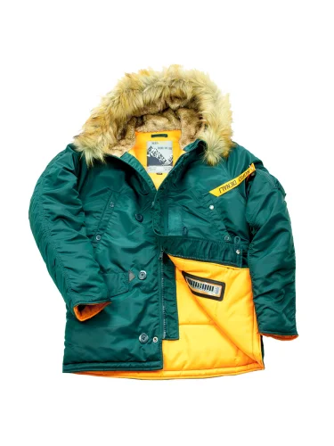 Куртка Аляска Husky короткая Dark Petrol/orange | Nord Denali