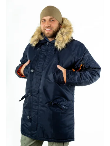 Куртка Аляска HUSKY Long Rep.Blue/Orange | Apolloget