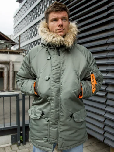 Куртка Аляска HUSKY Olive/Orange | Nord Storm