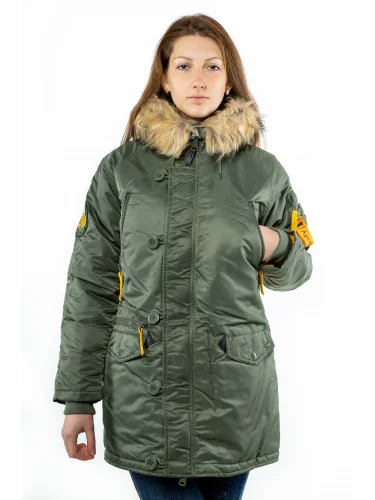 Куртка Аляска женская WMN Sage Green/Yellow | Apolloget