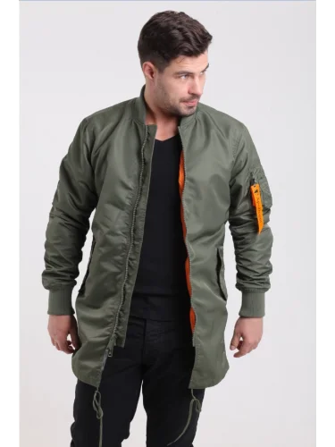 Куртка Bomber Long легкая B-17 Sage Green | Apolloget