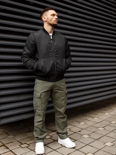 КУРТКА БОМБЕР ROW 2219 BLACK | VINTAGE INDUSTRIES