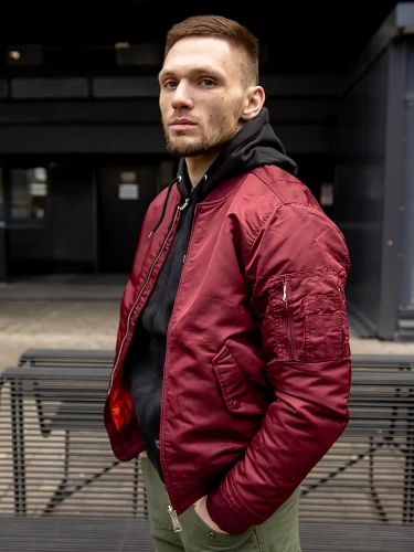Куртка Бомбер Welder 2101 Burgundy | Vintage Industries