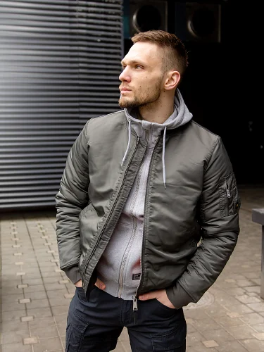 Куртка Бомбер Westford MA1 2081 Replika Grey | Vintage Industries