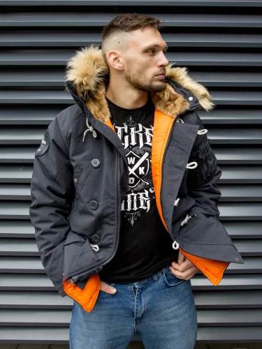 Куртка Аляска Apolloget OXFORD Gray Black/Gray Black | Nord Storm