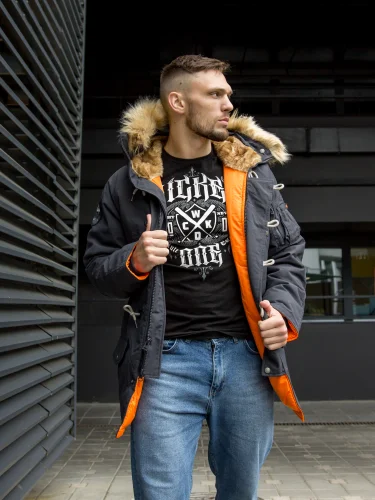 Куртка Аляска Apolloget OXFORD Gray Black/Gray Black | Nord Storm