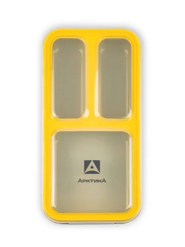 Ланч-бокс с отделениями на 0.42л 034-420 Черный/Желтый | Арктика