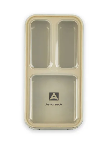 Ланч-бокс с отделениями на 0.42л 034-420 Зеленый/Бежевый | Арктика
