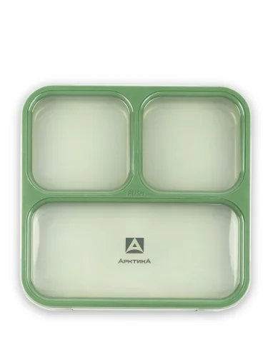 Ланч-бокс с отделениями на 0.8л 033-800 Зеленый/Бежевый | Арктика