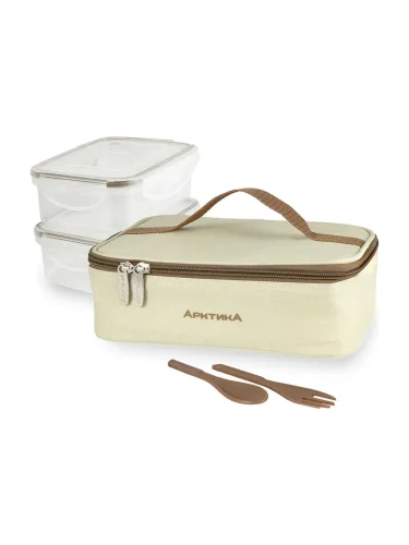 Ланч-сумка 020-2000 с 2-мя контейнерами Бежевый | Арктика