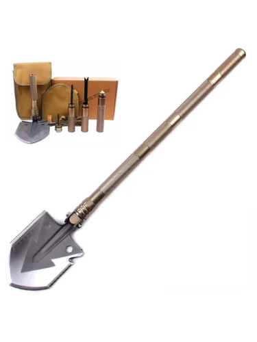 Лопата тактическая AJ-QY-C-008 Pink/Gold | Поход