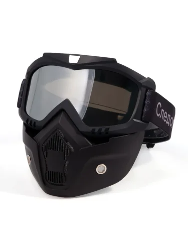 Маска мотоциклетная/снегоходная M7 PF-SMG-06 линза chrome silver + transparent | Следопыт