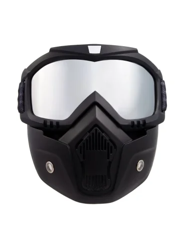 Маска мотоциклетная/снегоходная M7 PF-SMG-06 линза chrome silver + transparent | Следопыт