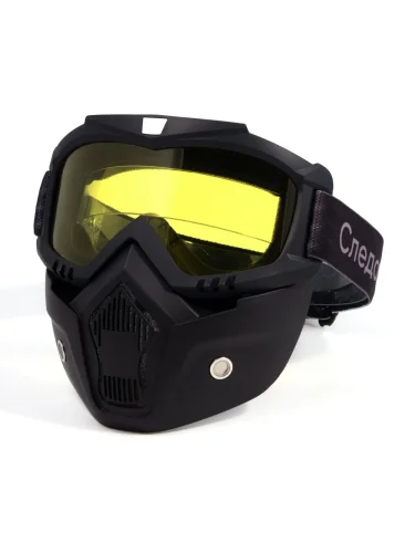 Маска мотоциклетная/снегоходная M7 PF-SMG-08 линза yellow | Следопыт