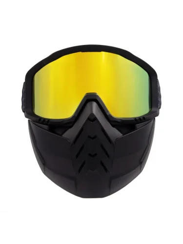 Маска мотоциклетная/снегоходная M8 PF-SMG-11 линза yellow chrome | Следопыт