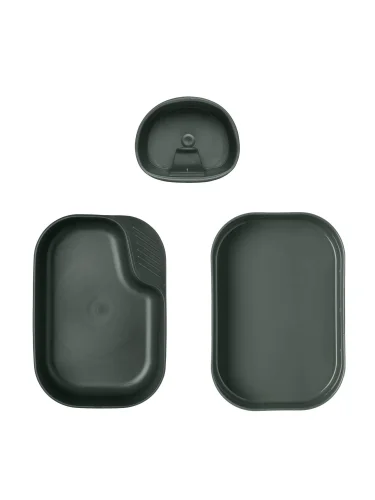 Набор посуды 3 предмета CAMP-A-BOX BASIC Olive Green | WILDO