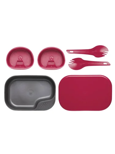 Набор посуды 6 предметов CAMP-A-BOX DUO LIGHT GREEN Raspberry | WILDO