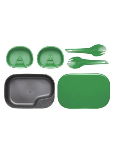Набор посуды 6 предметов CAMP-A-BOX DUO LIGHT GREEN Sugarcane | WILDO