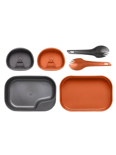 Набор посуды 6 предметов CAMP-A-BOX DUO LIGHT Orange/Dark Grey | WILDO
