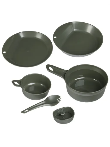 Набор посуды 6 предметов Explorer kit Olive | WILDO