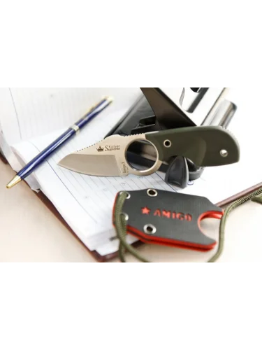 Нож шейный Amigo X D2 Satin Black | Kizlyar Supreme