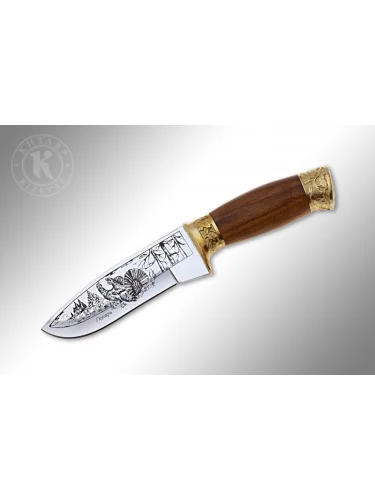 Нож Глухарь Художественное оформленный Латунь | Кизляр