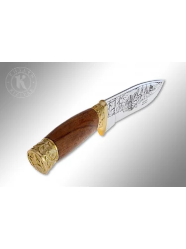 Нож Глухарь Художественное оформленный Латунь | Кизляр