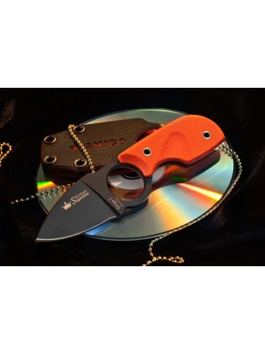 Нож шейный Amigo Z AUS-8 Black | Kizlyar Supreme