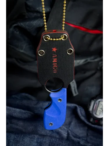 Нож шейный Amigo Z D2 BT blue | Kizlyar Supreme