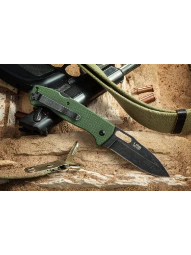 Нож складной Ute 440C BlackWash Green G10 | Kizlyar Supreme