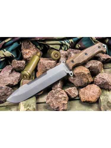 Нож Survivalist X AUS-8 StoneWash Walnut | Kizlyar Supreme