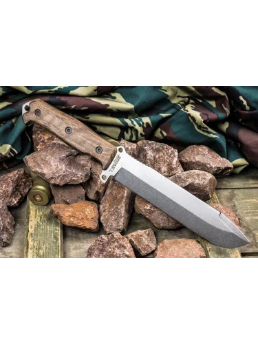 Нож Survivalist X AUS-8 StoneWash Walnut | Kizlyar Supreme