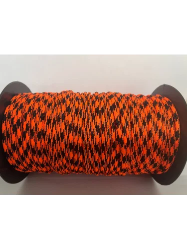 Паракорд №42 Неон черно-оранжевый - 4мм | МегаКорд