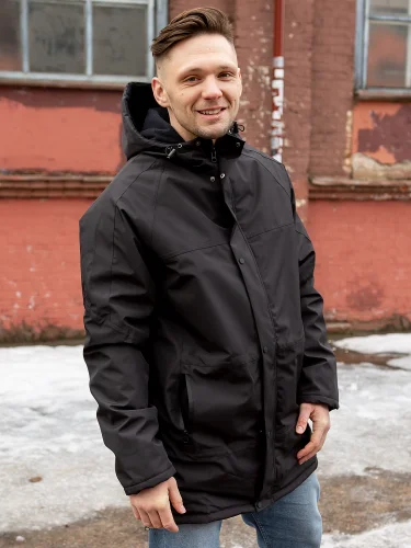 Парка утепленная TORNADO NEW -15 Black | ARMY STROLL