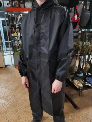 Плащ влагонепроницаемый Черный | ARMY STROLL