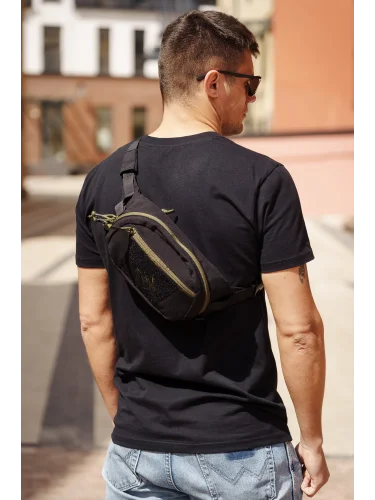 Поясная сумка Bandicoot Black/Olive green | Army stroll