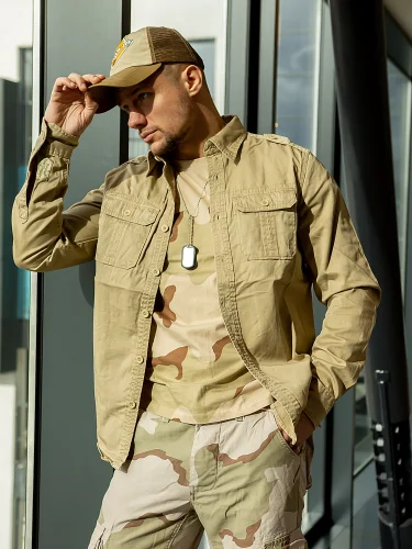 Рубашка 1/1 Raw Vintage Beige washed | Surplus