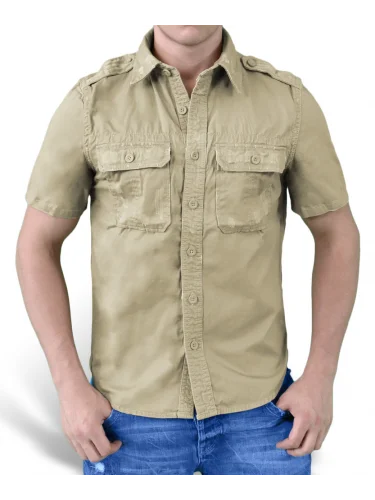 Рубашка 1/2 Raw Vintage Shirt Beige washed | Surplus