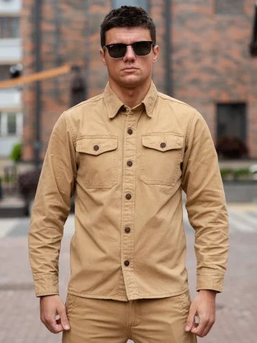 Рубашка 2519 Military Classic Coyote | HAPPER & NEYER