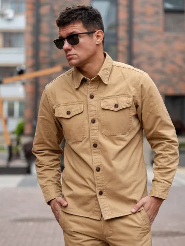 Рубашка Military Classic Coyote | HAPPER & NEYER