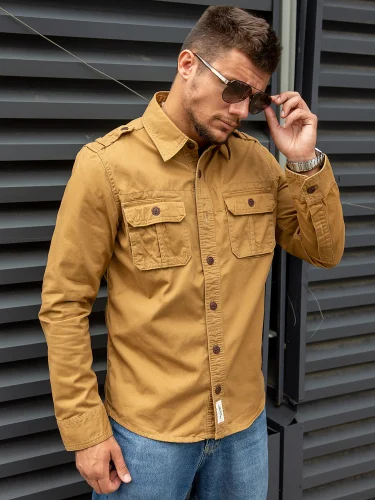 Рубашка 270 Beige | Abercrombie & Fitch