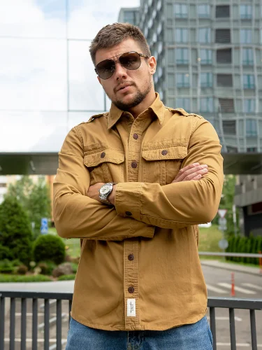 Рубашка 270 Beige | Abercrombie & Fitch