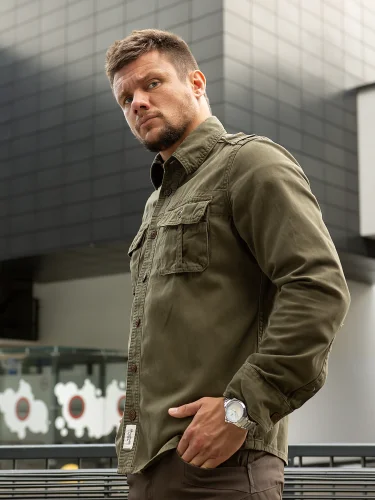 Рубашка 270 Olive | Abercrombie & Fitch