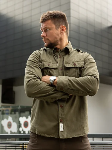 Рубашка 270 Olive | Abercrombie & Fitch