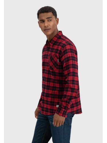 Рубашка Riley flannel 23103 red check-Riley | Vintage Industries