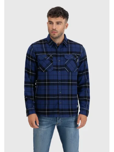Рубашка Sem flannel 23104 kobalt check-Sem | Vintage Industries